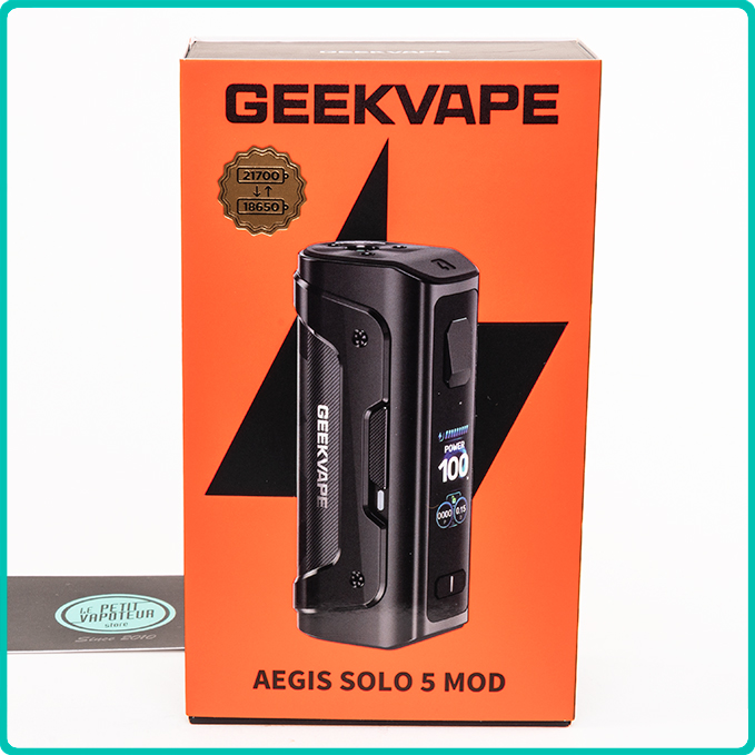 Packaging de la Box Aegis SOLO 5 Geekvape